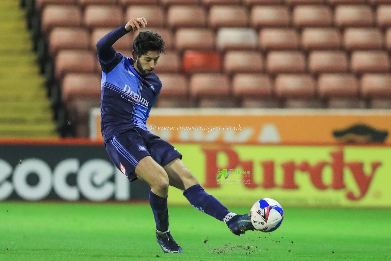 Joe Jacobson #3 of Wycombe Wanderers in action during the game