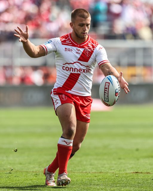 Mikey Lewis of Hull KR during the Betfred Super League round 21 match Hull KR vs Castleford Tigers at Sewell Group Craven Park, Kingston upon Hull, United Kingdom, 9th August 2025

(Photo by Alfie Cosgrove/News Images)