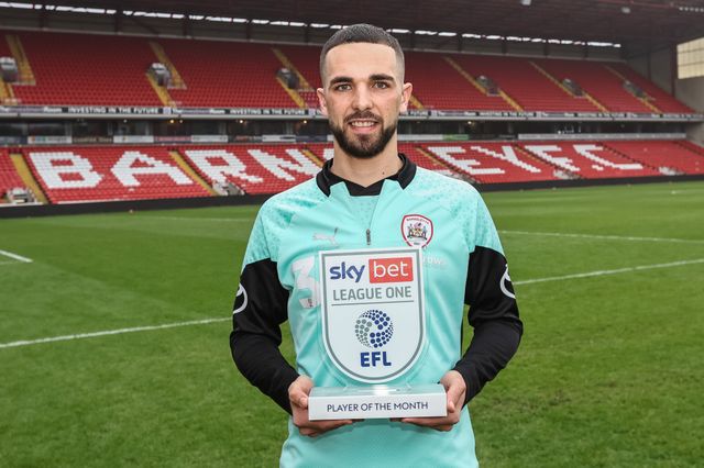 Adam Phillips of Barnsley FC wins EFL Sky Bet League One player of the month for February 2024