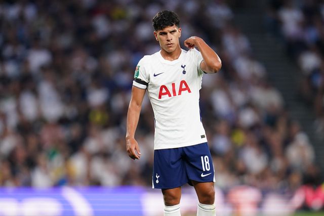Mateus Fernandes of Tottenham Hotspur during the Carabao Cup round 2 match Tottenham Hotspur vs Charlton Athletic at Tottenham Hotspur Stadium, London, United Kingdom on 26 August 2026

(Photo by Harvey Murphy/News Images)