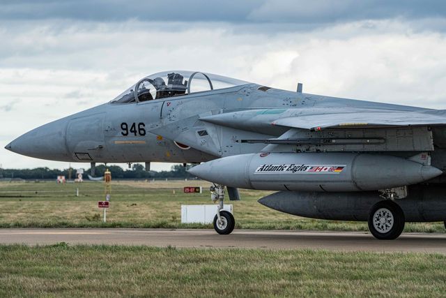 The Japan Air Self-Defense Force McDonnell Douglas F-15’s lands as JASDF successfully competes the first fighter aircraft deployment to Europe in its 71-year history, as they join the United Kingdom’s Royal Air Force as they arrive at RAF Coningsby as part of the "Atlantic Eagles" mission. This landmark achievement strengthens defence cooperation between the United Kingdom and Japan whilst demonstrating the interconnected nature of global security at RAF Coningsby, Coningsby, United Kingdom, 22nd September 2025

(Photo by Kurt Fairhurst/News Images)