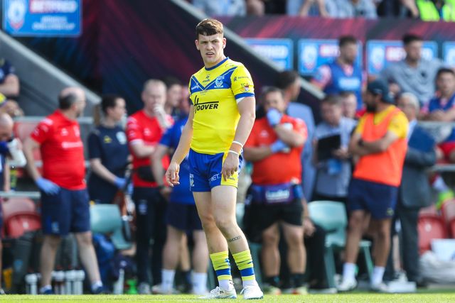 Josh Thewlis of Warrington Wolves during the Betfred Challenge Cup Semi-final match Warrington Wolves vs Leigh Leopards at Totally Wicked Stadium, St Helens, United Kingdom, 11th May 2025

(Photo by Gareth Evans/News Images)