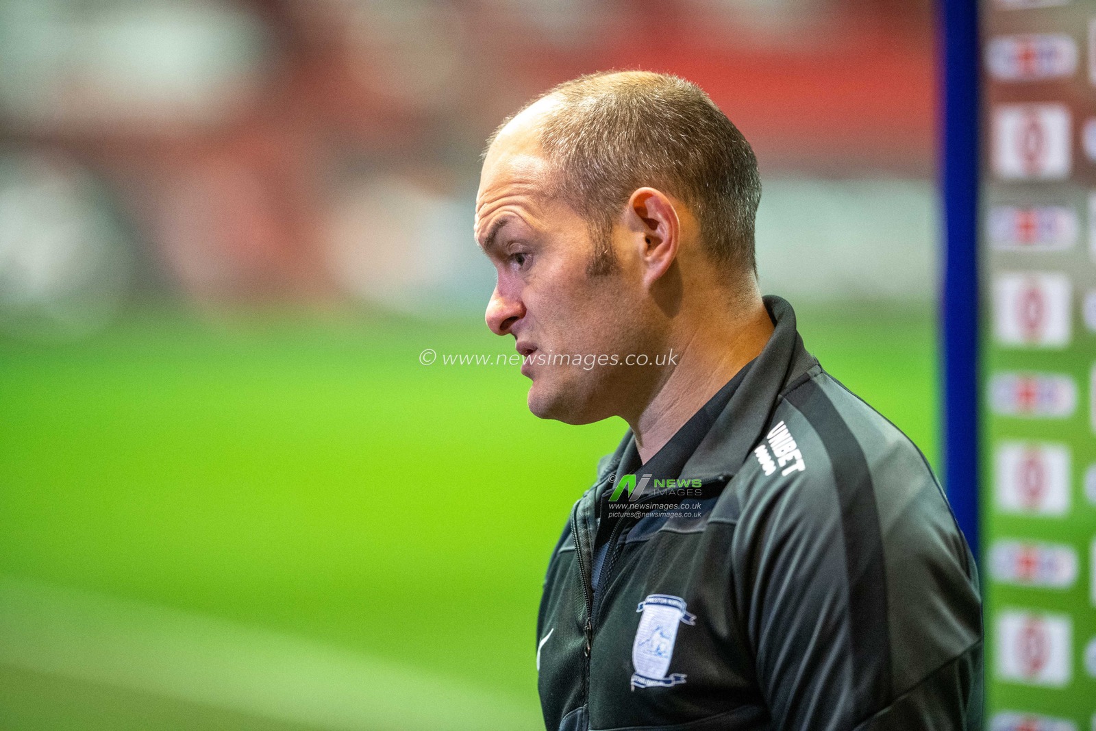 Alex Neil manager of Preston North answers questions from the press