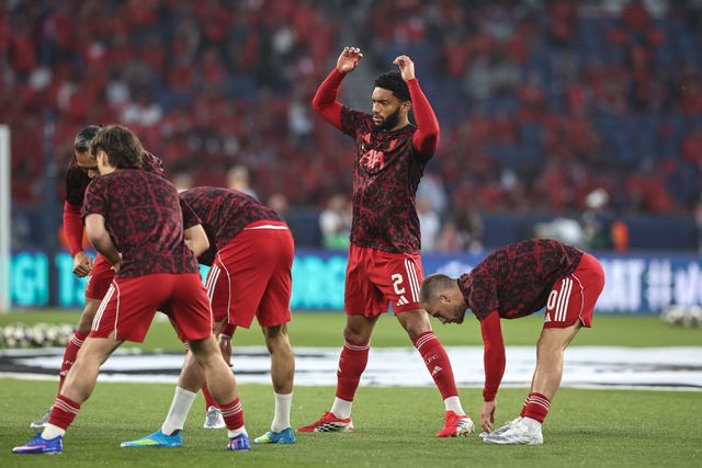 Joe Gomez of Liverpool in the pregame warmup session during the UEFA Champions League Quarter Finals match Paris Saint-Germain vs Liverpool at Parc des Princes, Paris, France on 08 April 2026

(Photo by Alfie Cosgrove/News Images)