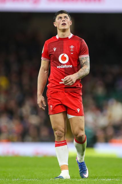 Louis Rees-Zammit of Wales during the Guinness Six Nations match Wales vs France at Principality Stadium, Cardiff, United Kingdom, 15th February 2026

(Photo by Andrew Lewis/News Images)