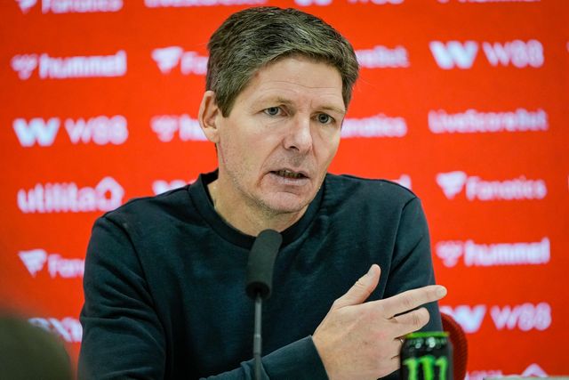 Crystal Palace manager Oliver Glasner in the manager post-match press conference during the Premier League match Sunderland vs Crystal Palace at Stadium Of Light, Sunderland, United Kingdom, 17th January 2026

(Photo by Maynard Manyowa/News Images)