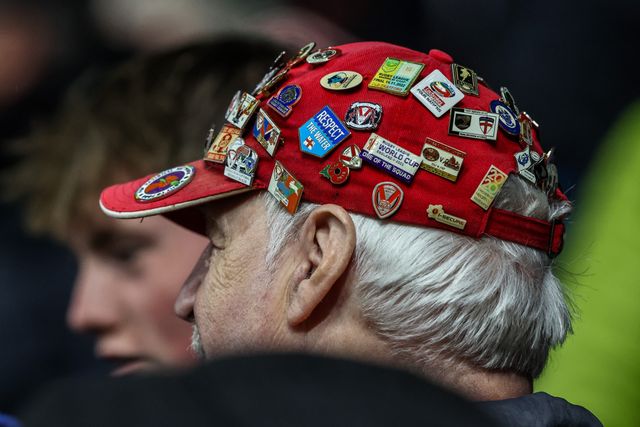 St Helens fans during the Betfred Super League play-off Eliminator 1 match Leeds Rhinos vs St Helens at Headingley Stadium, Leeds, United Kingdom, 27th September 2025

(Photo by Alfie Cosgrove/News Images)