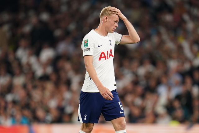 Jan Paul van Hecke of Tottenham Hotspur during the Carabao Cup round 2 match Tottenham Hotspur vs Charlton Athletic at Tottenham Hotspur Stadium, London, United Kingdom on 26 August 2026

(Photo by Harvey Murphy/News Images)