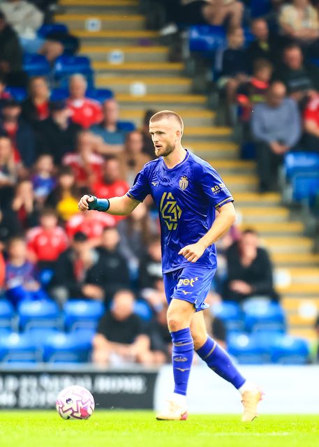 Eric Dier of Monaco on the ball during the Pre-season friendly match Nottingham Forest vs Monaco at SMH Group Stadiumact Stadium, Chesterfield, United Kingdom, 19th July 2025

(Photo by Richard Bierton/News Images)