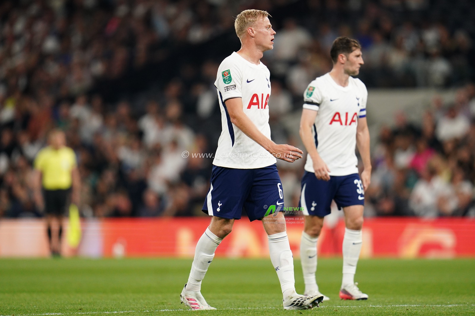 Jan Paul van Hecke of Tottenham Hotspur during the Carabao Cup round 2 match Tottenham Hotspur vs Charlton Athletic at Tottenham Hotspur Stadium, London, United Kingdom on 26 August 2026

(Photo by Harvey Murphy/News Images)