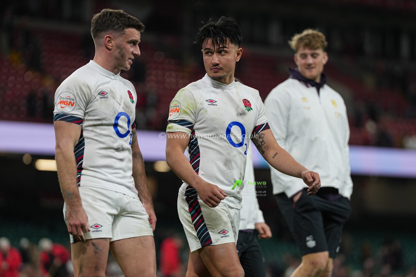 George Ford and Marcus Smith of England during the 2025 Guinness 6 Nations match Wales vs England at Principality Stadium, Cardiff, United Kingdom, 15th March 2025

(Photo by Andrew Lewis/News Images)