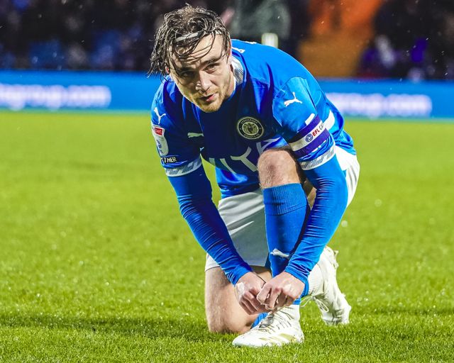 Stockport County Midfielder Lewis Bate during the Sky Bet League 1 match Stockport County vs Exeter City at Edgeley Park Stadium, Stockport, United Kingdom, 7th December 2024

(Photo by James Giblin/News Images)