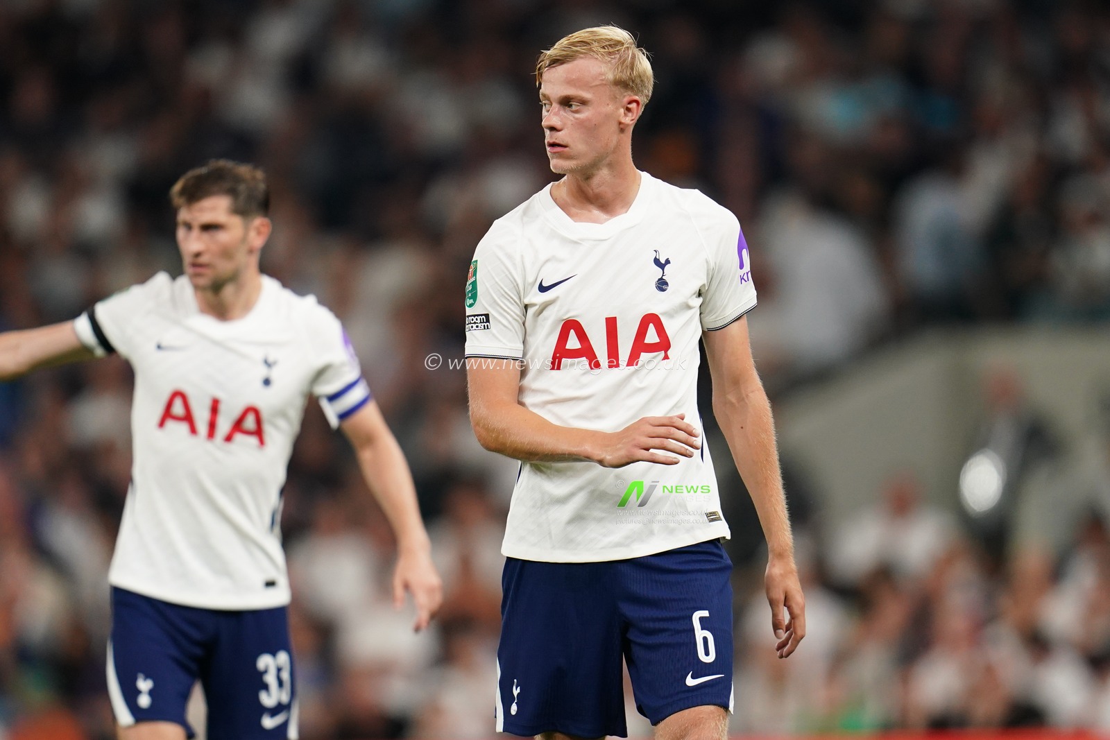 Jan Paul van Hecke of Tottenham Hotspur during the Carabao Cup round 2 match Tottenham Hotspur vs Charlton Athletic at Tottenham Hotspur Stadium, London, United Kingdom on 26 August 2026

(Photo by Harvey Murphy/News Images)