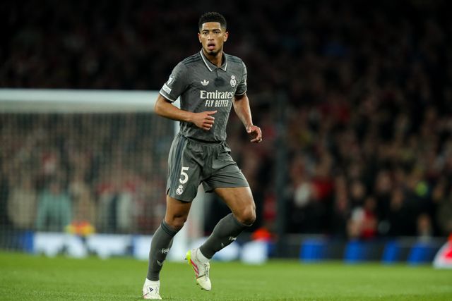 Jude Bellingham of Real Madrid in action during the UEFA Champions League Quarter-finals match Arsenal vs Real Madrid at Emirates Stadium, London, United Kingdom, 8th April 2025

(Photo by Izzy Poles/News Images)