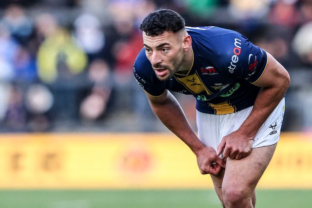 Jake Connor of Leeds Rhinos during the Betfred Super League round 13 match Leeds Rhinos vs St Helens at AMT Headingley Stadium, Leeds, United Kingdom on 04 June 2026

(Photo by Alfie Cosgrove/News Images)