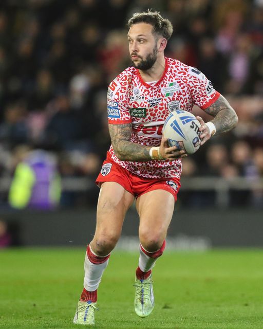 Gaz O'brien of Leigh Leopards in action during the Betfred Super League Round 6 match Leigh Leopards vs Wakefield Trinity at Leigh Sports Village, Leigh, United Kingdom, 28th March 2025

(Photo by Gareth Evans/News Images)