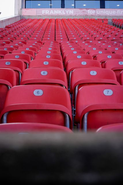 A general view of the Franklin stand seats during the Sky Bet Championship match Stoke City vs Millwall at Bet365 Stadium, Stoke On Trent, United Kingdom on 21 April 2026

(Photo by Maynard Manyowa/News Images)