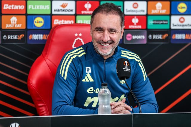 Vitor Pereira manager of Nottingham Forest speaks to the press during the Nottingham Forest pre-match press conference ahead of their UEFA Europa League last 16 match against FC Midtjylland at The Nigel Doughty Academy, Nottingham, United Kingdom on 11 March 2026

(Photo by Alfie Cosgrove/News Images)