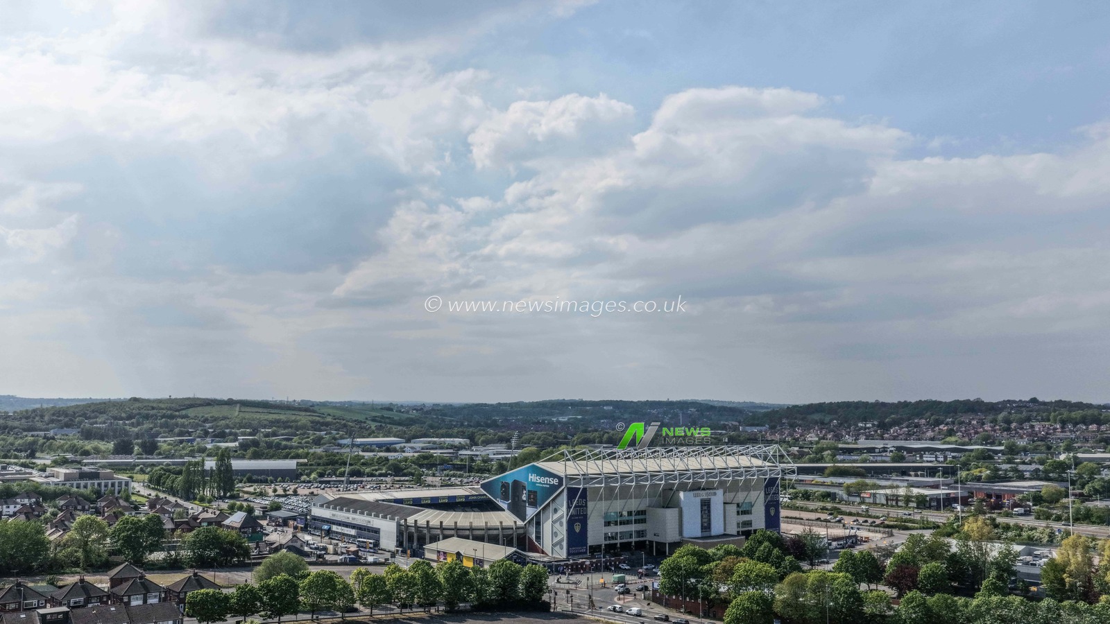 An aerial view of Elland Road during the Premier League match Leeds United vs Burnley at Elland Road, Leeds, United Kingdom on 01 May 2026

(Photo by Mark Cosgrove/News Images)