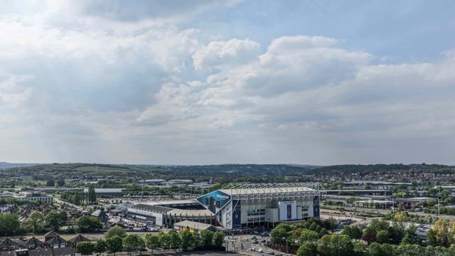 An aerial view of Elland Road during the Premier League match Leeds United vs Burnley at Elland Road, Leeds, United Kingdom on 01 May 2026

(Photo by Mark Cosgrove/News Images)