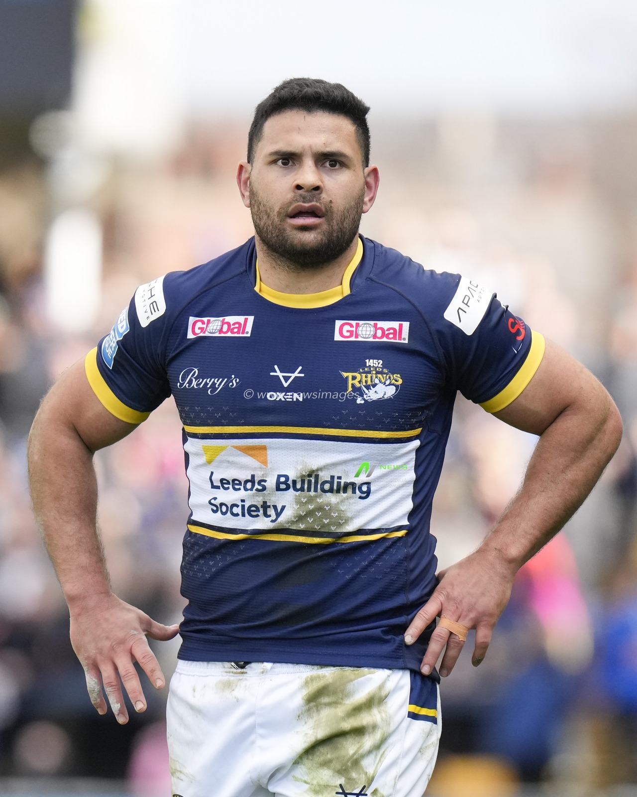 Rhyse Martin #12 of Leeds Rhinos during the Betfred Super League Round 6 match Leeds Rhinos vs Catalans Dragons at Headingley Stadium, Leeds, United Kingdom, 25th March 2023

(Photo by Steve Flynn/News Images)