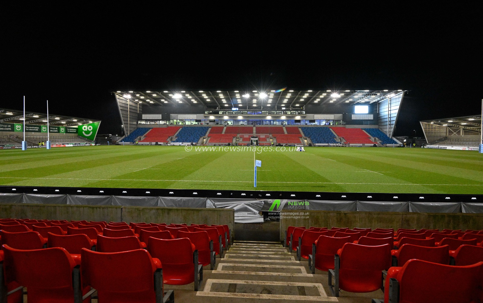 A general view of AJ Bell Stadium ahead of the match, during the Gallagher Premiership match Sale Sharks vs Bristol Bears at AJ Bell Stadium, Eccles, United Kingdom, 5th January 2024

(Photo by Cody Froggatt/News Images)