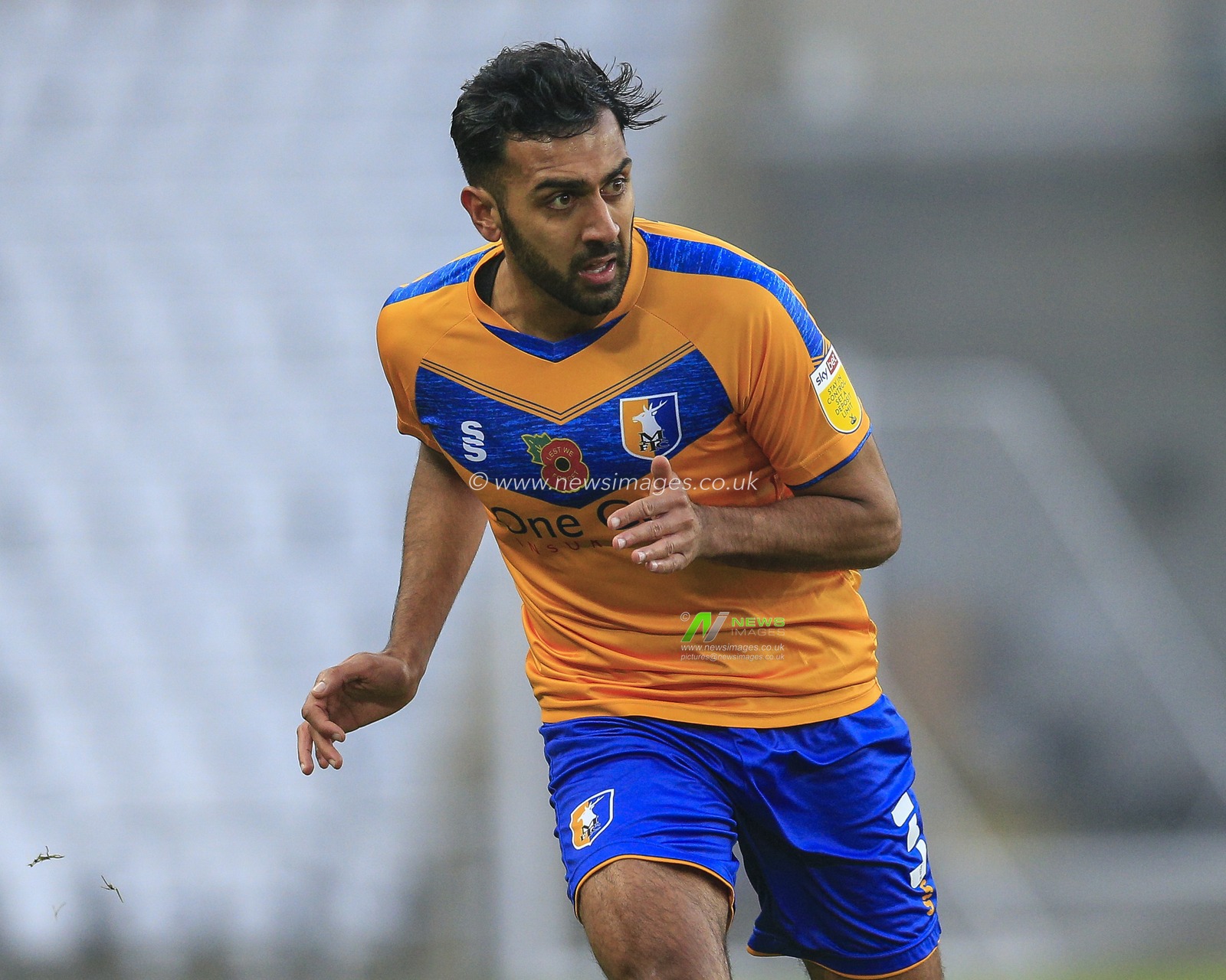 Malvind Benning #3 of Mansfield Town in action