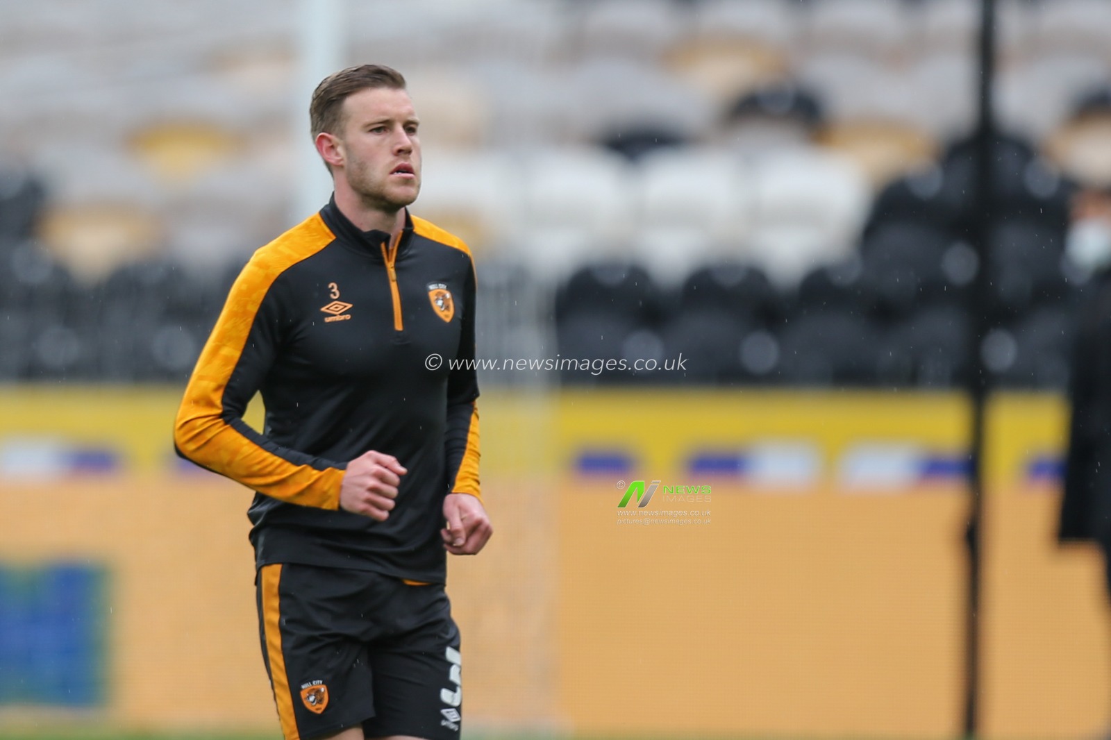 Callum Elder #3 of Hull City during the pre-game warmup