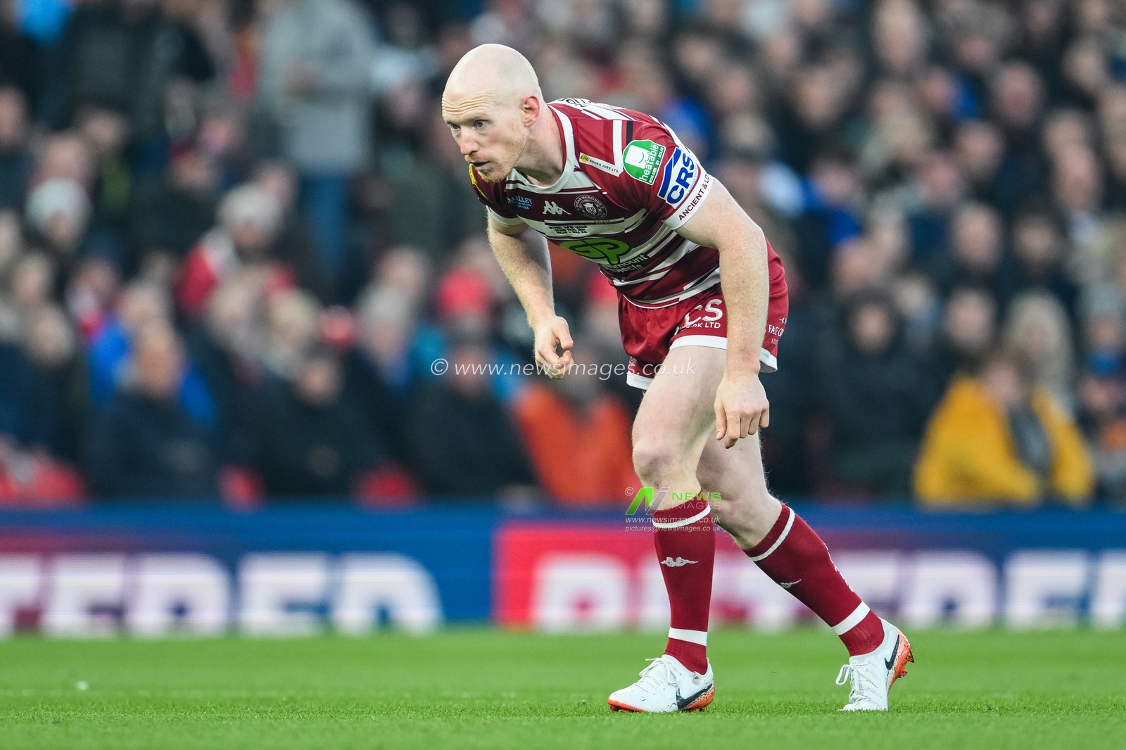 Liam Farrell of Wigan Warriors looks on during the Betfred Super League Grand Final match Wigan Warriors vs Hull KR at Old Trafford, Manchester, United Kingdom, 12th October 2024

(Photo by Craig Thomas/News Images)