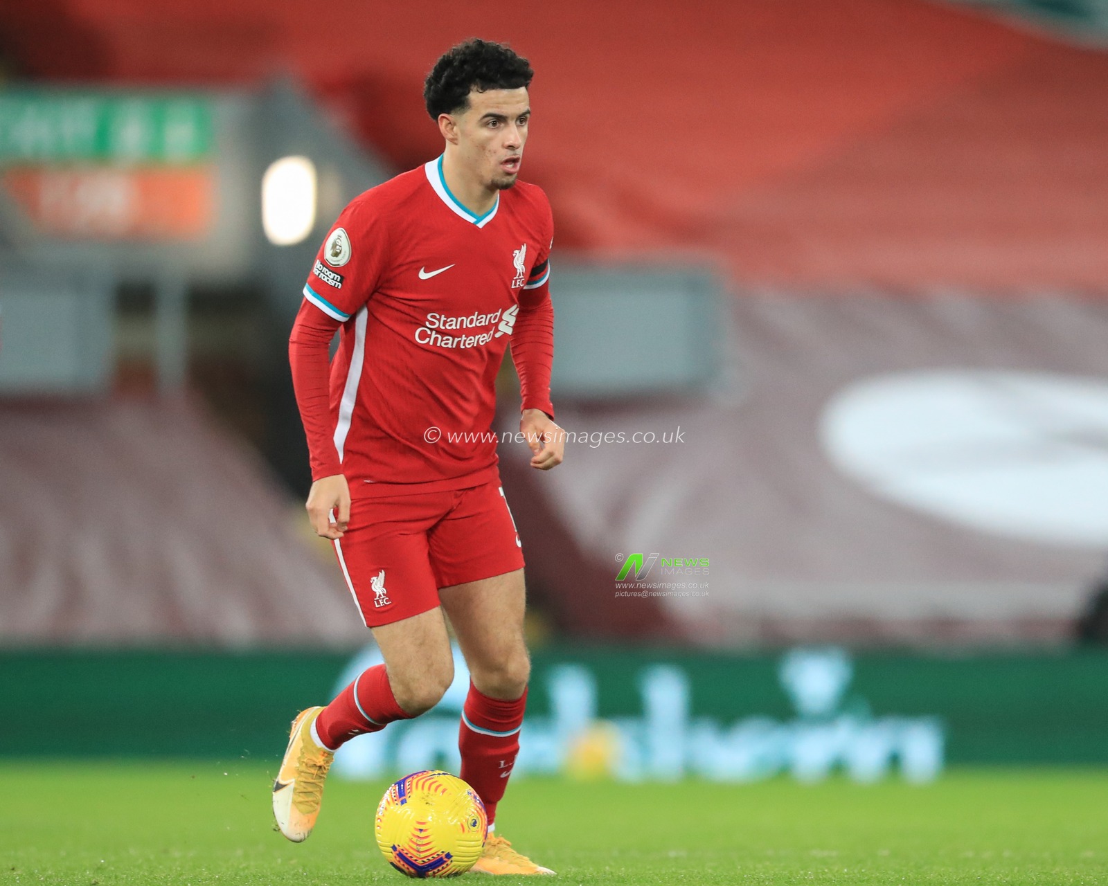 Curtis Jones #17 of Liverpool during the game