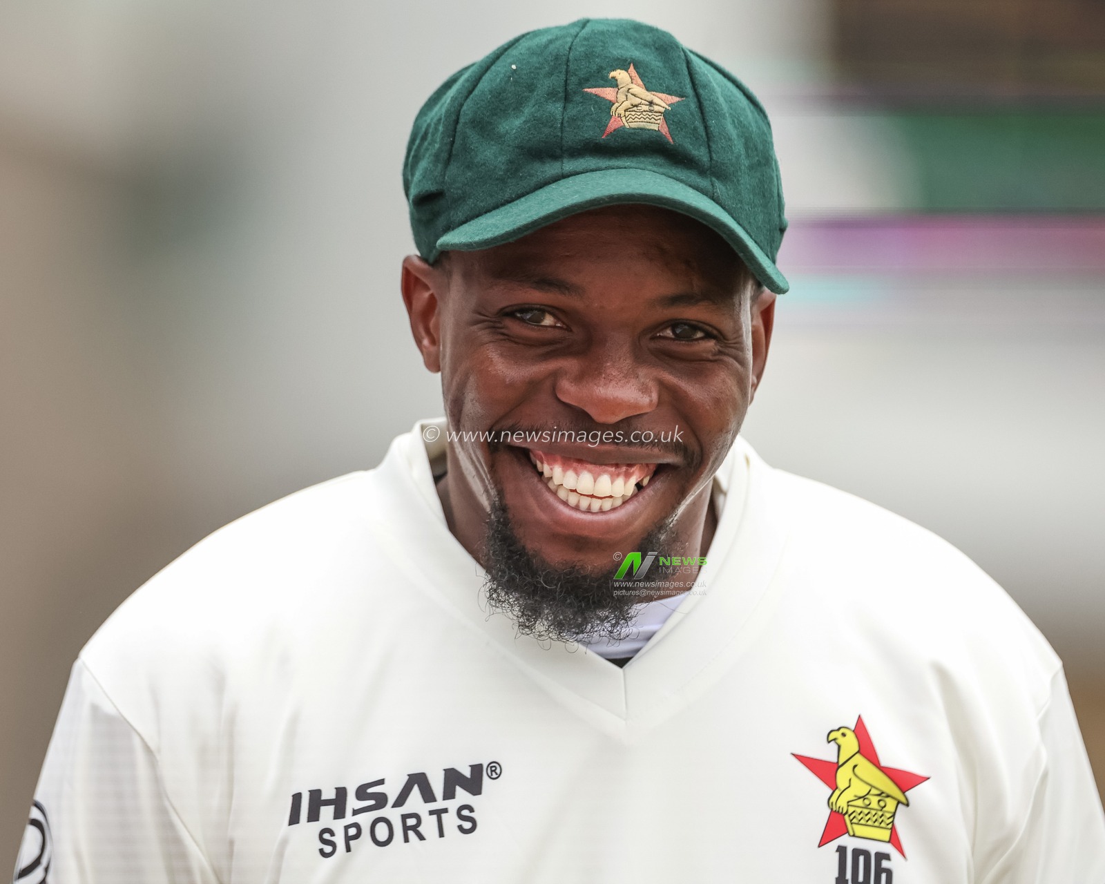 Wellington Masakadza of Zimbabwe full of smiles during the Rothesay Test Match Day 1 England vs Zimbabwe at Trent Bridge, Nottingham, United Kingdom, 22nd May 2025

(Photo by Mark Cosgrove/News Images)