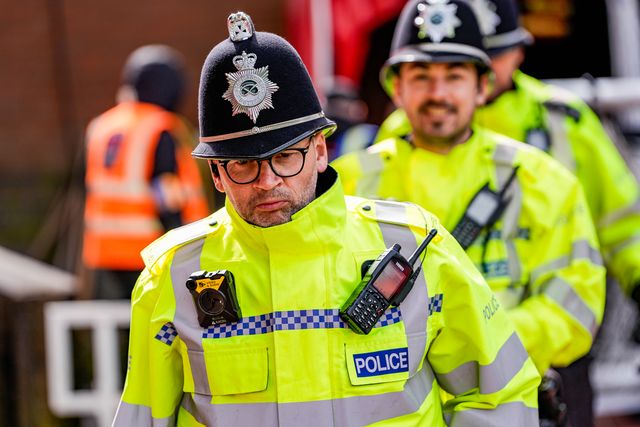 Football police crowd control unit during the Sky Bet Championship match Stoke City vs Blackburn Rovers at Bet365 Stadium, Stoke On Trent, United Kingdom on 11 April 2026

(Photo by Maynard Manyowa/News Images)