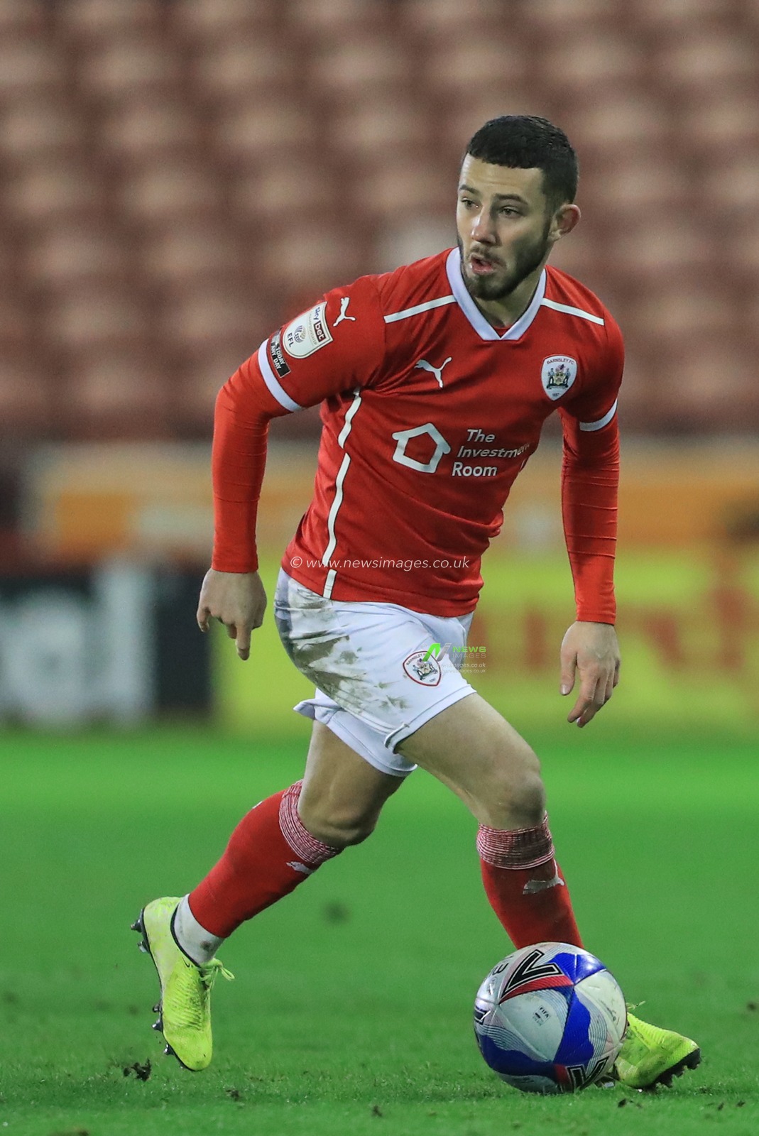 Conor Chaplin #11 of Barnsley in action during the game