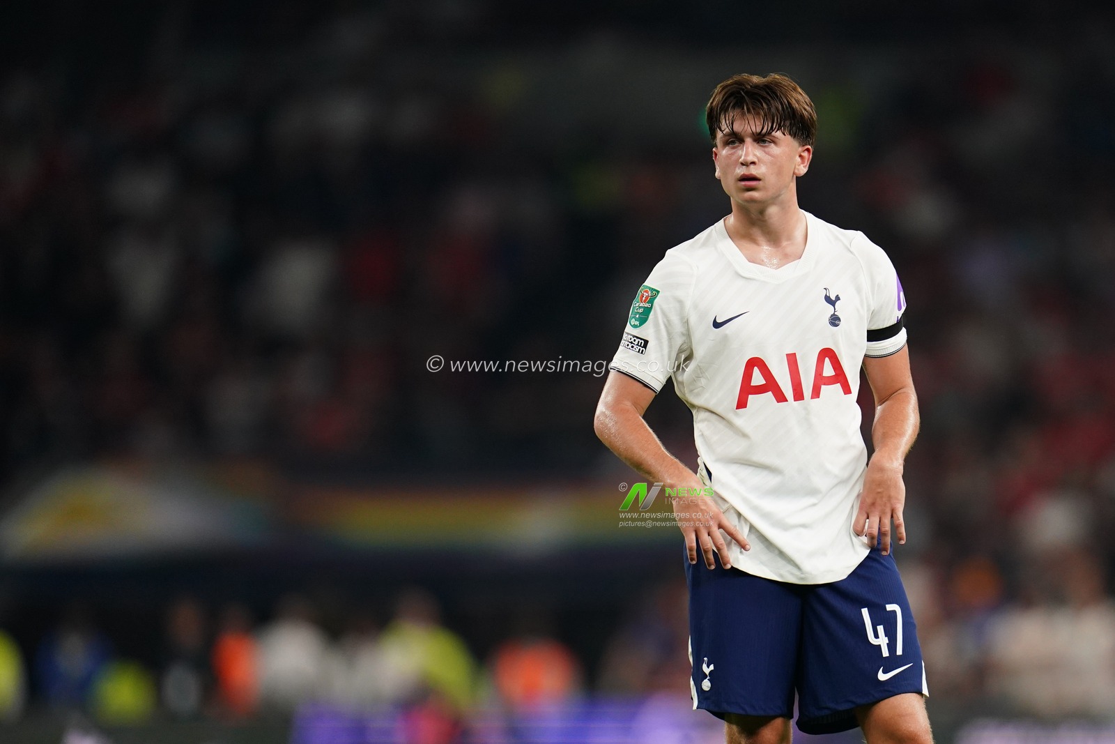 Mikey Moore of Tottenham Hotspur during the Carabao Cup round 2 match Tottenham Hotspur vs Charlton Athletic at Tottenham Hotspur Stadium, London, United Kingdom on 26 August 2026

(Photo by Harvey Murphy/News Images)