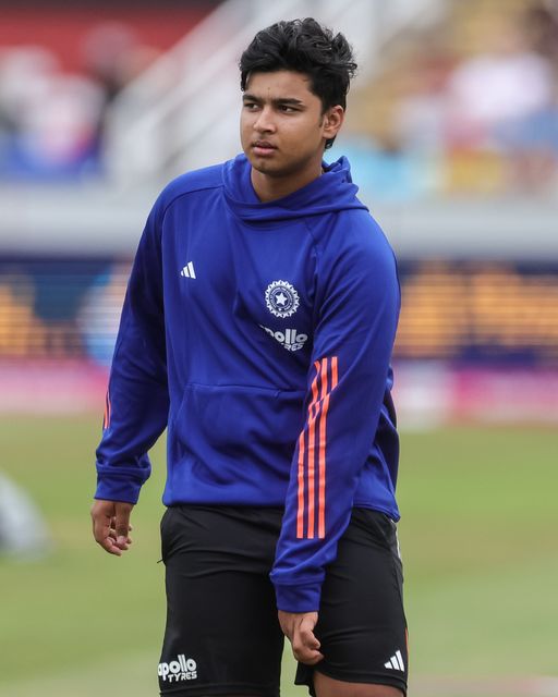 15 year old Vaibhav Sooryavanshi of India in the pre-game warm up session during the First Vitality T20 International match England vs India at Banks Homes Riverside Stadium, Chester-le-street, United Kingdom on 01 July 2026

(Photo by Mark Cosgrove/News Images)