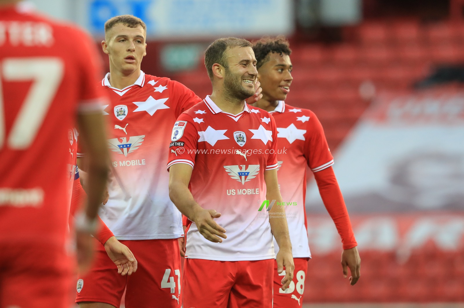 Herbie Kane #8 of Barnsley celebrates his goal to make it 1-1 during the Carabao Cup match Barnsley vs Tranmere Rovers at Oakwell, Barnsley, United Kingdom, 8th August 2023

(Photo by Alfie Cosgrove/News Images)