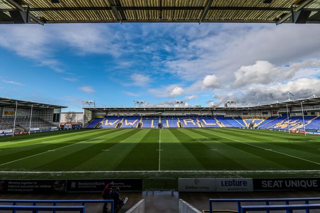 A general view of Halliwell Jones Stadium ahead of the Betfred Super League Round 3 match Warrington Wolves vs Wakefield Trinity at The Halliwell Jones Stadium, Warrington, United Kingdom on 28 February 2026

(Photo by Alfie Cosgrove/News Images)