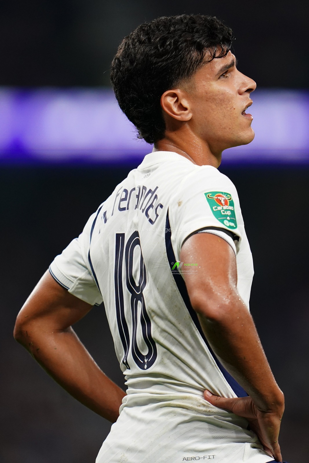 Mateus Fernandes of Tottenham Hotspur during the Carabao Cup round 2 match Tottenham Hotspur vs Charlton Athletic at Tottenham Hotspur Stadium, London, United Kingdom on 26 August 2026

(Photo by Harvey Murphy/News Images)