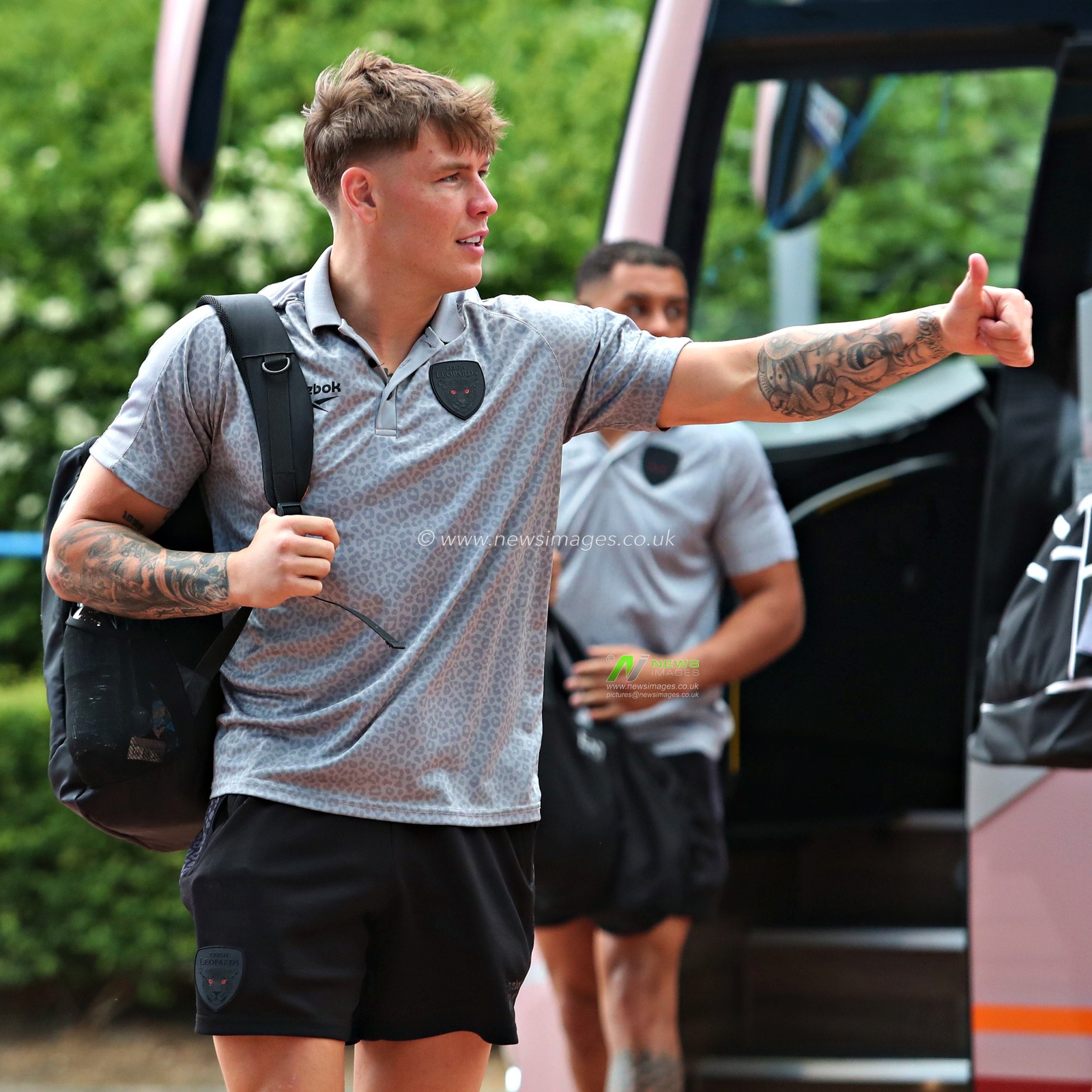 Keanan Brand of Leigh Leopards before the Betfred Super League Round 13 match Huddersfield Giants vs Leigh Leopards at John Smith's Stadium, Huddersfield, United Kingdom, 29th May 2025

(Photo by Sam Eaden/News Images)