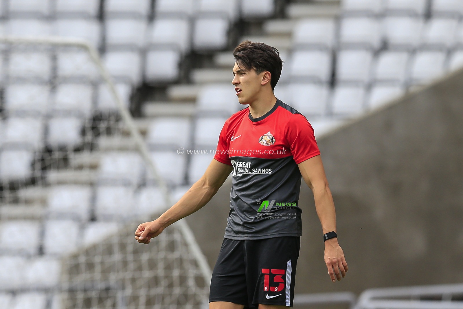 Luke O'Nien (13) of Sunderland during the pre-game warmup