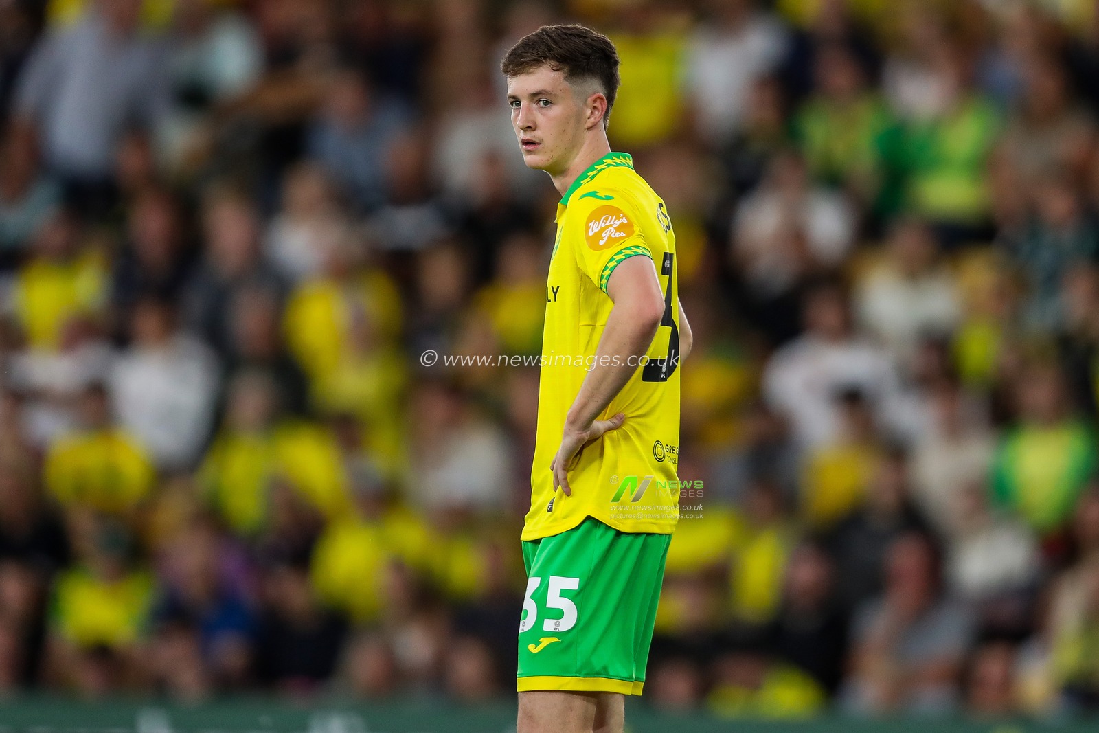 Kellen Fisher of Norwich City looks on during the Carabao Cup match Norwich City vs Southampton at Carrow Road, Norwich, United Kingdom, 26th August 2025

(Photo by Izzy Poles/News Images)