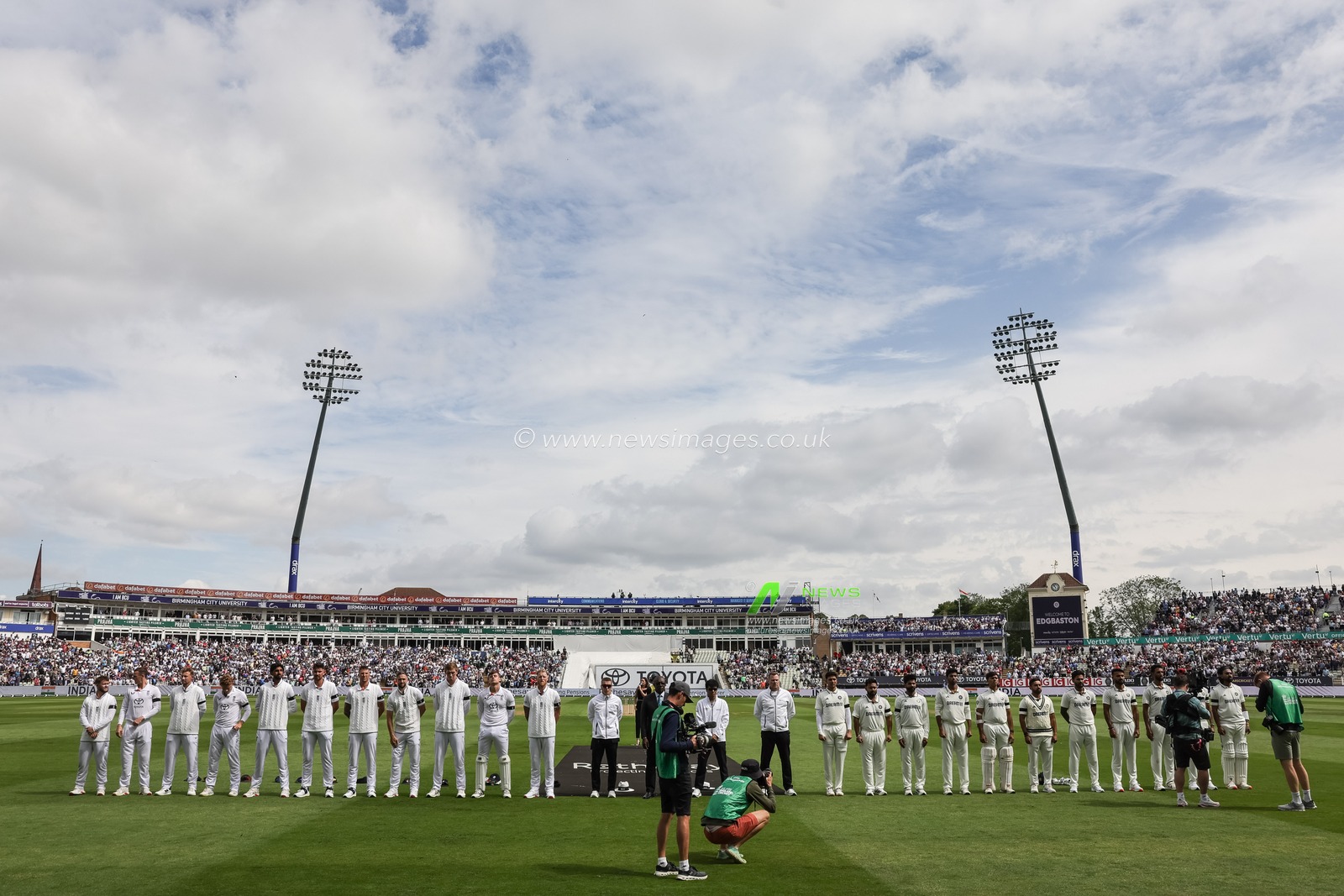 Team lineups during the 2nd Rothesay Test Match Day 1 England vs India at Edgbaston, Birmingham, United Kingdom, 2nd July 2025

(Photo by Mark Cosgrove/News Images)