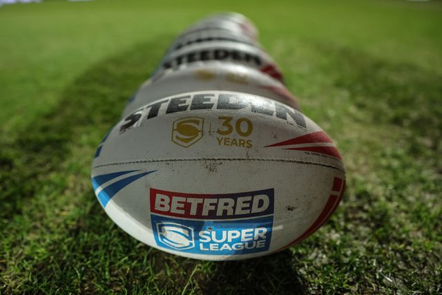 30 Years of Super LEAgue Steeden match ball during the Betfred Super League Round 4 match York Knights vs Warrington Wolves at LNER Community Stadium, York, United Kingdom on 06 March 2026

(Photo by Mark Cosgrove/News Images)