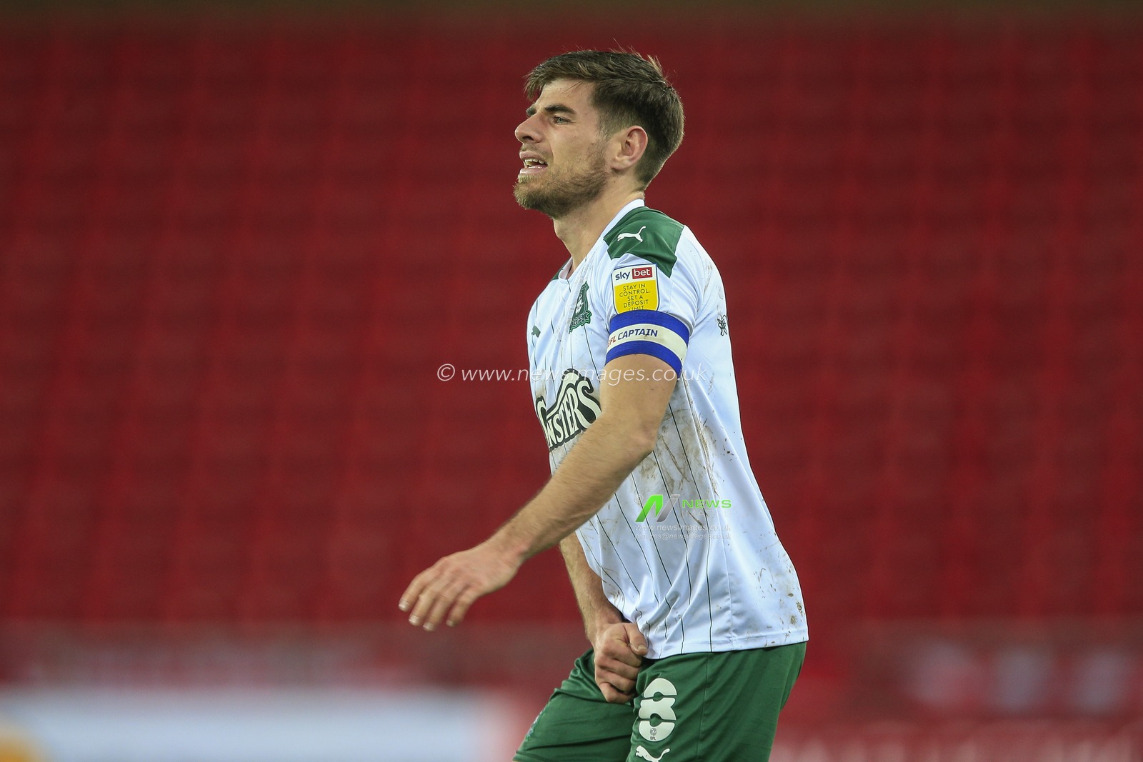 Joe Edwards #8 of Plymouth Argyle during the game