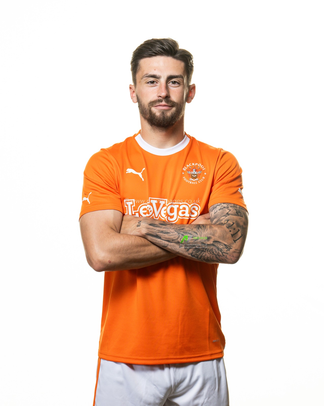 Blackpool Squad Headshots at Bloomfield Road, Blackpool, United Kingdom, 27th July 2023

(Photo by Craig Thomas/News Images)