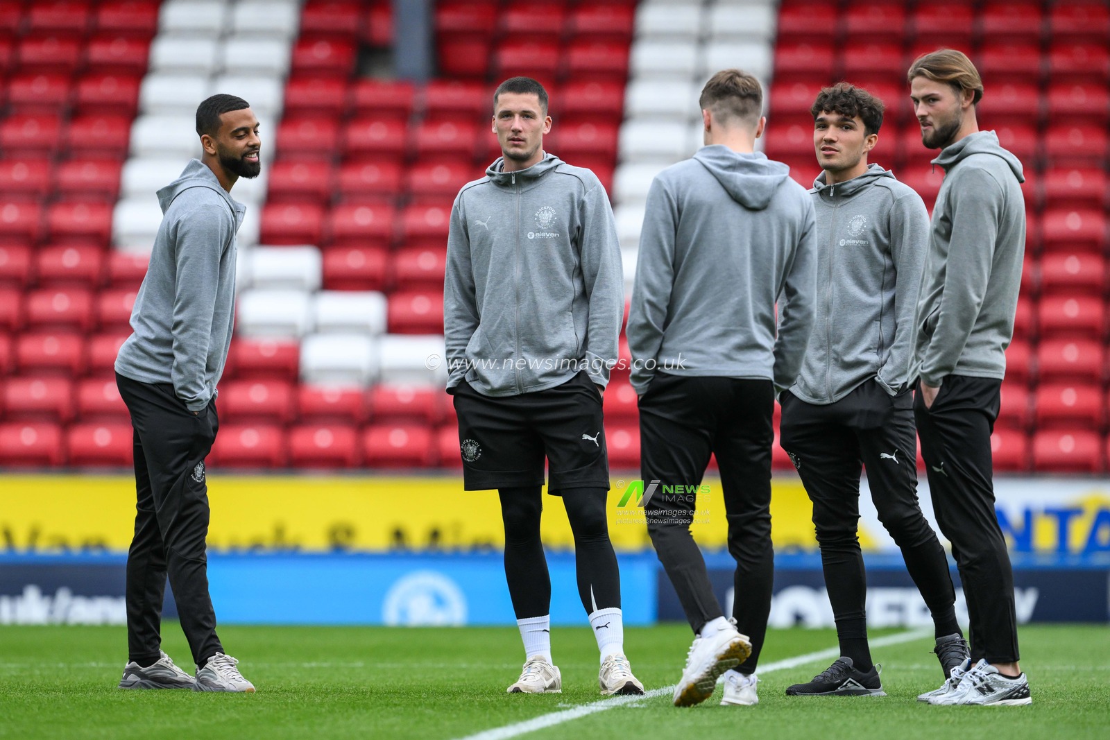 Blackpool players arrive ahead of the Carabao Cup match Blackburn Rovers vs Blackpool at Ewood Park, Blackburn, United Kingdom, 27th August 2024

(Photo by Craig Thomas/News Images)