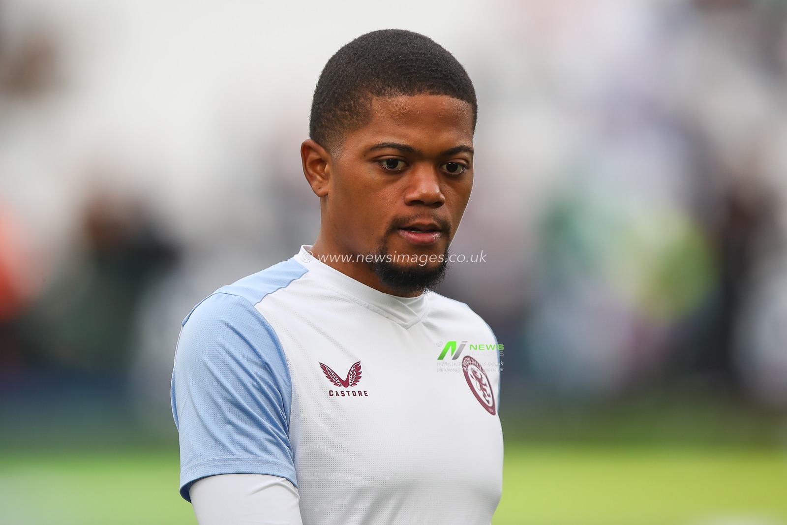 Leon Bailey of Aston Villa during the pre-game warmup ahead of the Premier League match West Ham United vs Aston Villa at London Stadium, London, United Kingdom, 17th March 2024

(Photo by Gareth Evans/News Images)