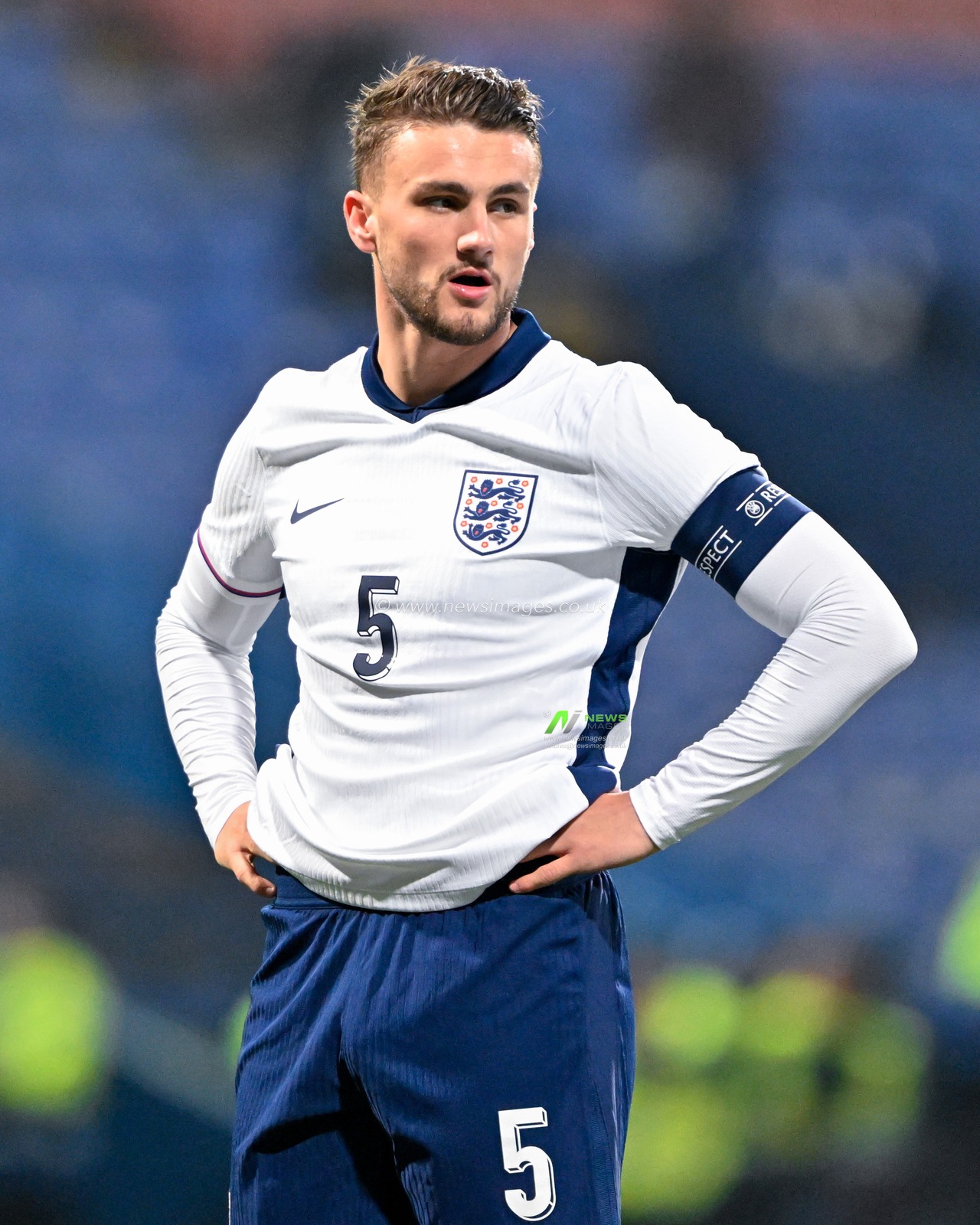 Taylor Harwood-Bellis of England, during the UEFA Euro U21 Qualifiers Group F match England U21 vs Luxembourg U21 at Toughsheet Community Stadium, Bolton, United Kingdom, 26th March 2024

(Photo by Cody Froggatt/News Images)