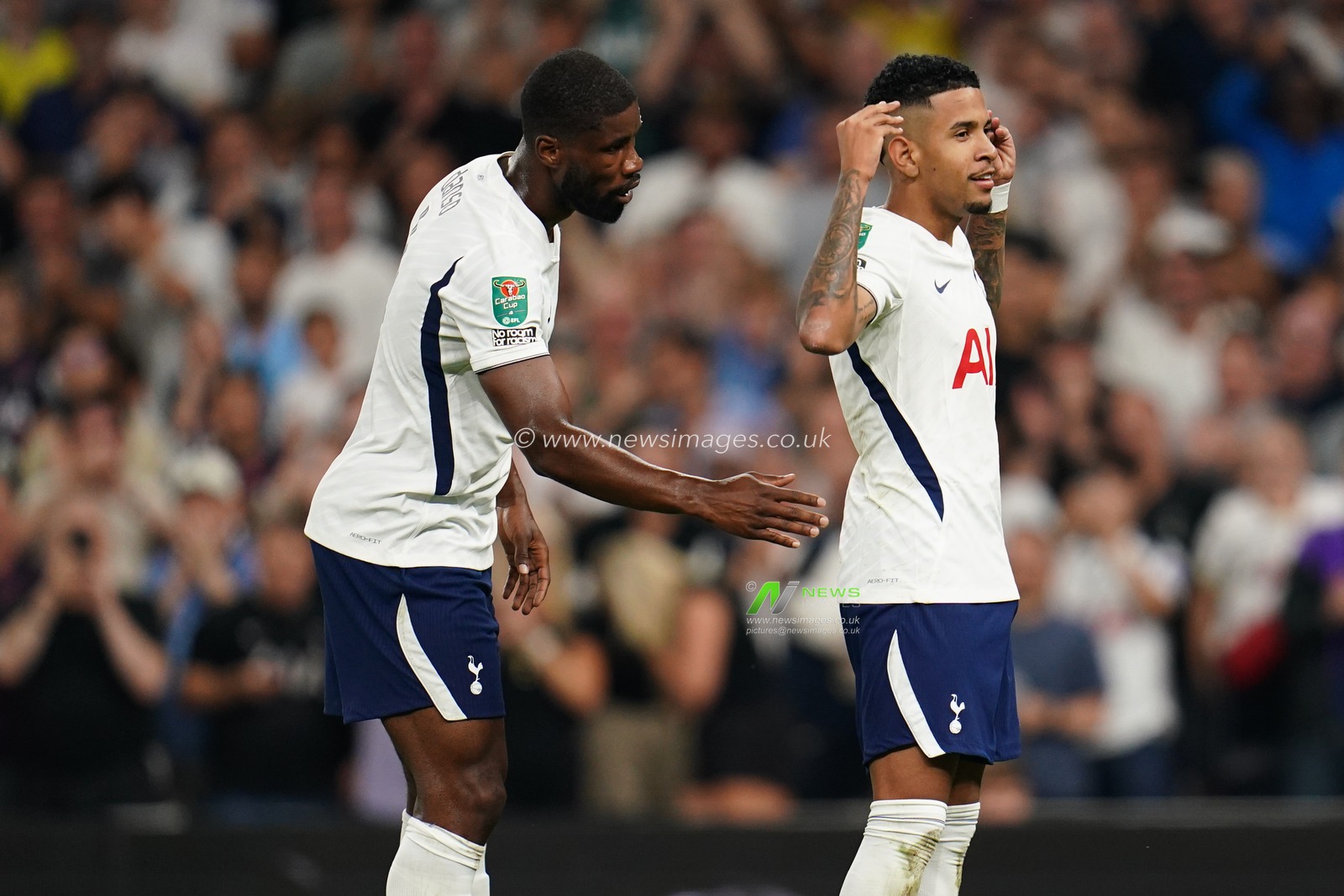 Savio of Tottenham Hotspur during the Carabao Cup round 2 match Tottenham Hotspur vs Charlton Athletic at Tottenham Hotspur Stadium, London, United Kingdom on 26 August 2026

(Photo by Harvey Murphy/News Images)