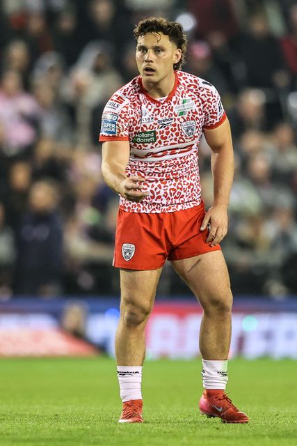 Lachlan Lam of Leigh Leopards during the Betfred Super League play-off Eliminator 1 match Leigh Leopards vs Wakefield Trinity at Progress With Unity Stadium, Leigh, United Kingdom, 26th September 2025

(Photo by Alfie Cosgrove/News Images)